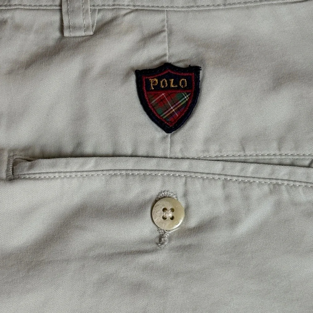 Vintage Mens Polo‎ Golf Pant | Measures 34x28 | Khaki Tan Pleated Cotton Chinos